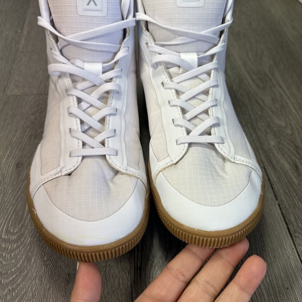 Flux Adapt High Top Trainer Breathable AdaptKnit White And Gum Shoes Men 9 W10 - Picture 5 of 9